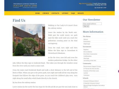 Custom Web Design for Local Church in Reading 2