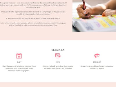 Startup Website and Logo Design for Personal Assistant in Reading 02