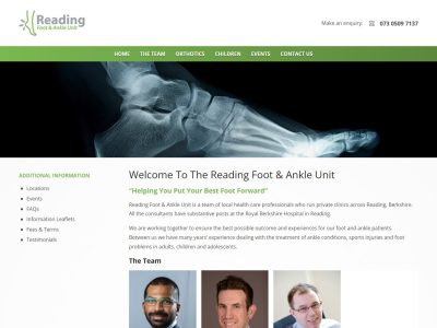 Website Upgrade and Relaunch for Reading Surgeons 01