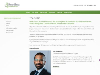 Website Upgrade and Relaunch for Reading Surgeons 02