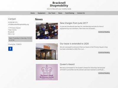 bracknell shopmobility web design berkshire