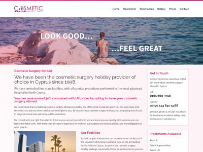 cosmetic surgery responsive website design 1