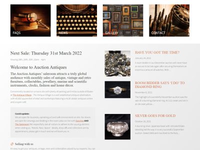 custom professional web design for auction house