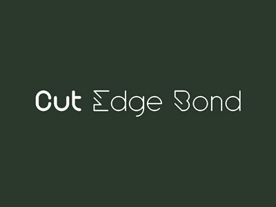 cut edge bond logo design
