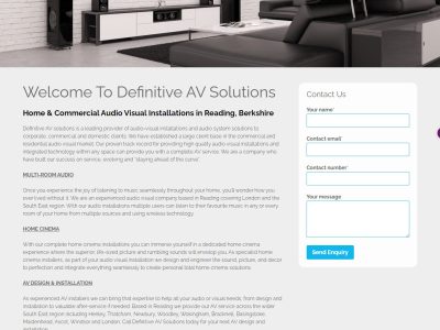 professional website for audio visual company