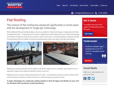 rooftek responsive website desktop 3